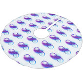 無限（紫色の羽毛） ブラッシュドポリエステルツリースカート (アングル)