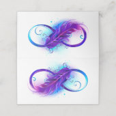 無限（紫色の羽毛） プレイスカード (外部開封)