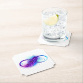 無限（紫色の羽毛） ペーパーコースター (インサイチュ)