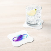 無限（紫色の羽毛） ペーパーコースター (インサイチュ)