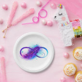 無限（紫色の羽毛） ペーパープレート (パーティー)