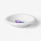 無限（紫色の羽毛） ペーパーボウル (傾斜あり)