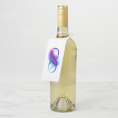 無限（紫色の羽毛） ボトルネックタグ (アングル)