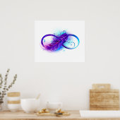 無限（紫色の羽毛） ポスター (キッチン)