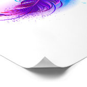 無限（紫色の羽毛） ポスター (角)