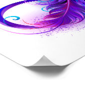 無限（紫色の羽毛） ポスター (角)