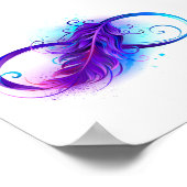 無限（紫色の羽毛） ポスター (角)