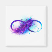 無限（紫色の羽毛） マグネット (正面)