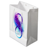 無限（紫色の羽毛） ミディアムペーパーバッグ (正面アングル)