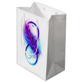 無限（紫色の羽毛） ミディアムペーパーバッグ (裏面アングル)