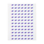 無限（紫色の羽毛） ラップアラウンドラベル (シート)