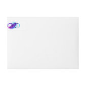 無限（紫色の羽毛） ラップアラウンドラベル (正面)