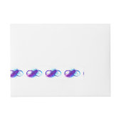 無限（紫色の羽毛） ラップアラウンド宛名ラベル (正面)