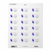 無限（紫色の羽毛） ラベル (フルシート)