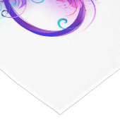 無限（紫色の羽毛） ロングテーブルランナー (コーナー)