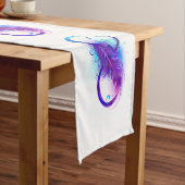 無限（紫色の羽毛） ロングテーブルランナー (インサイチュ)