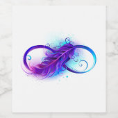 無限（紫色の羽毛） ワインラベル (シングルラベル)