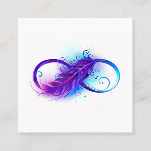 無限（紫色の羽毛） 割引カード (正面)