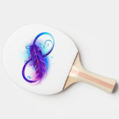 無限（紫色の羽毛） 卓球ラケット (横)