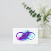 無限（紫色の羽毛） 名刺 (スタンド正面)