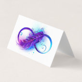 無限(紫色の羽毛) 名刺 (正面)