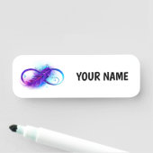 無限(紫色の羽毛) 名札 (インサイチュ)