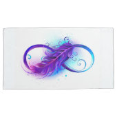 無限(紫色の羽毛) 枕カバー (正面右)