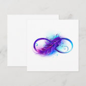 無限（紫色の羽毛） 案内状 (正面/裏面)