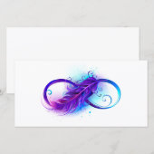 無限（紫色の羽毛） 案内状 (正面/裏面)