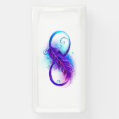 無限(紫色の羽毛) 横断幕 (縦)