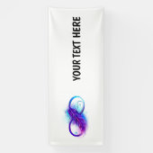 無限(紫色の羽毛) 横断幕 (縦)