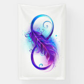 無限（紫色の羽毛） 横断幕 (縦)