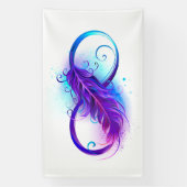 無限(紫色の羽毛) 横断幕 (縦)