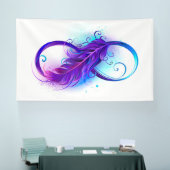 無限(紫色の羽毛) 横断幕 (トレードショー)