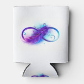 無限（紫色の羽毛） 缶クーラー (正面)