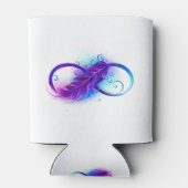 無限（紫色の羽毛） 缶クーラー (裏面)