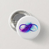無限（紫色の羽毛） 缶バッジ (正面&裏面)