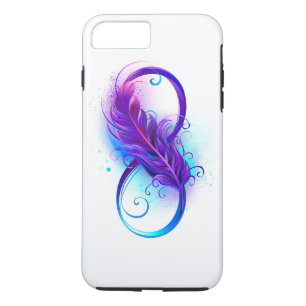 無限(紫色の羽毛) iPhone 8 PLUS/7 PLUSケース