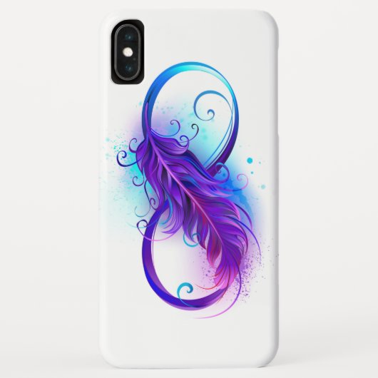 無限（紫色の羽毛） Case-Mate iPhoneケース (裏面)