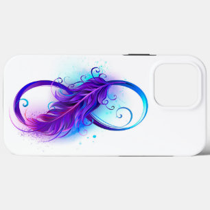 無限（紫色の羽毛） iPhone 13 PRO MAXケース