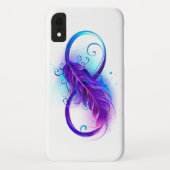 無限（紫色の羽毛） Case-Mate iPhoneケース (裏面)