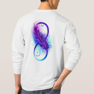 無限（紫色の羽毛） Tシャツ