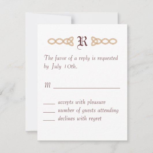 無限RSVP 出欠カード (正面)