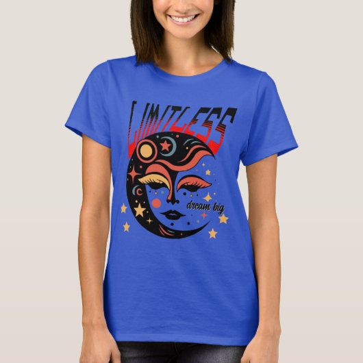 無限Tシャツ – やる気を起こさせる引用文Tシャツ Tシャツ (正面)