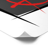 無階層ブラシフラグ ポスター (角)