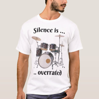 無音が過激に評価される – ドラム Tシャツ