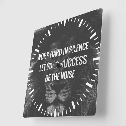 無音で作業懸命やる気を起こさせる- スクエア壁時計 (傾斜)