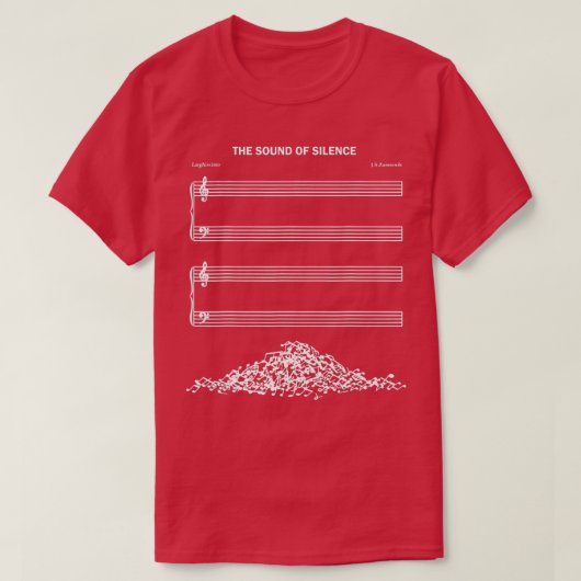 無音の音楽愛好家の音 Tシャツ (デザイン正面)