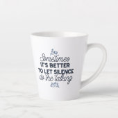 無音力 – 感動的引用文 カフェラテマグ (右)