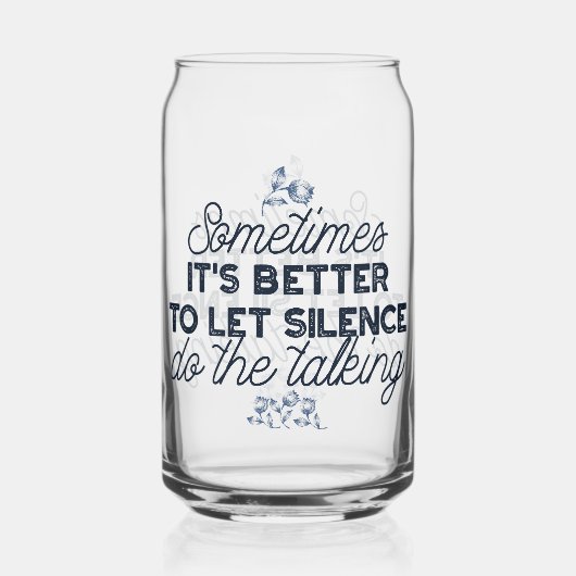 無音力 – 感動的引用文 ガラス缶 (正面)